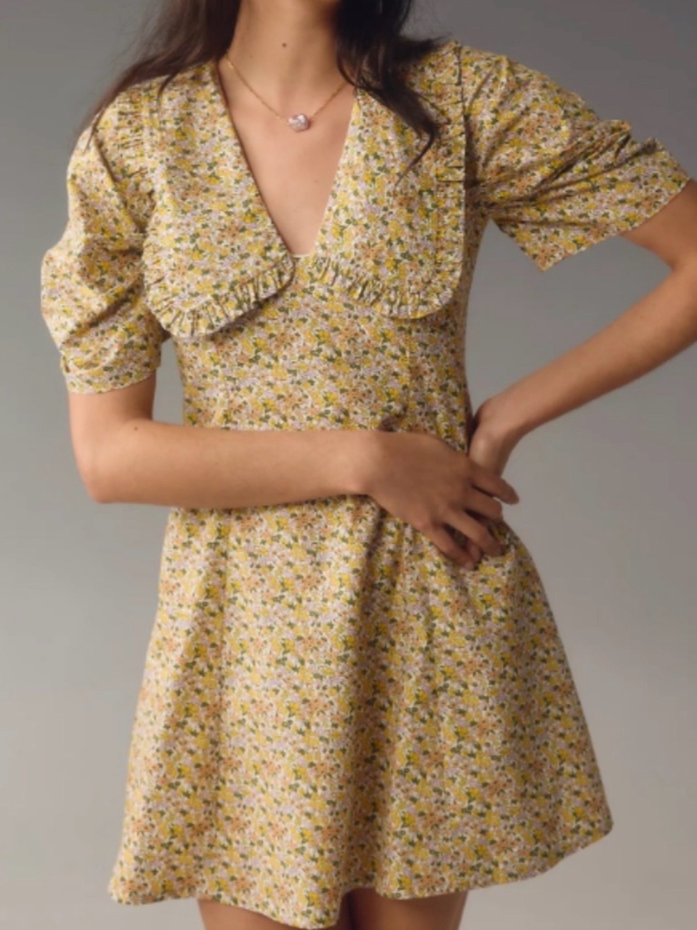 Anthropologie Floral Mini Dress - Picture 2 of 5